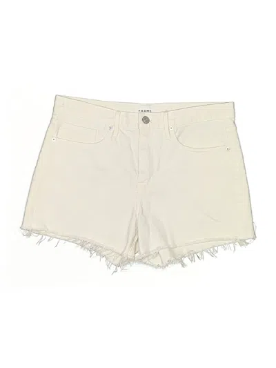 Pre-owned Frame Shorts In Ivory