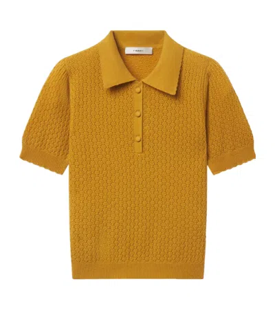 Frame Short-sleeved Polo Shirt In Yellow