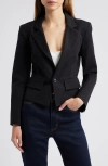 Frame Shrunken Blazer In Black