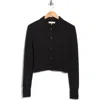 Frame Shrunken Cashmere Cardigan In Black