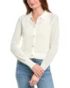 Frame Denim Shrunken Crochet Cardigan In White