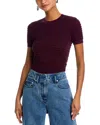 Frame Smocked Silk Blend Sweater In Wine