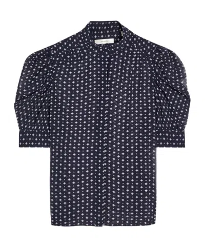Frame Silk Blouse In Black