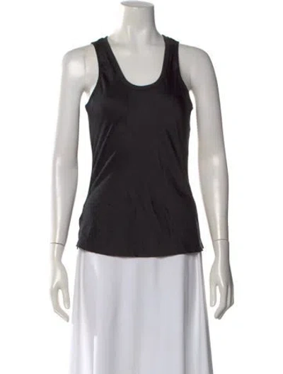 Pre-owned Frame Silk Crew Neck Top In Black