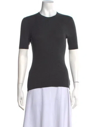 Pre-owned Frame Silk Crew Neck T-shirt In Gray