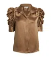 Frame Silk Gillian Blouse In Earth