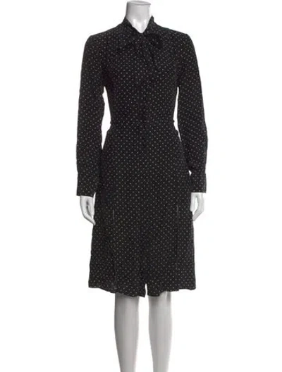 Pre-owned Frame Silk Knee-length Dress In Black