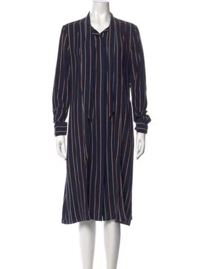 Pre-owned Frame Silk Knee-length Dress In Blue