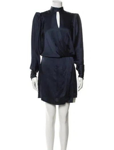 Pre-owned Frame Silk Knee-length Dress In Blue