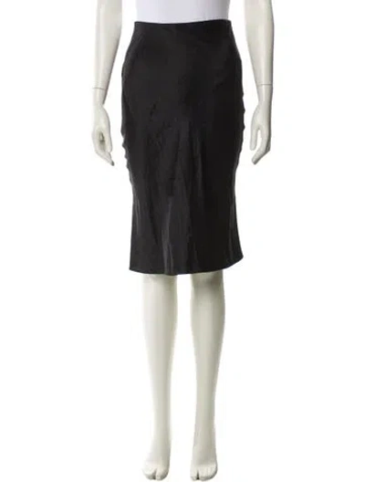 Pre-owned Frame Silk Knee-length Skirt In Green