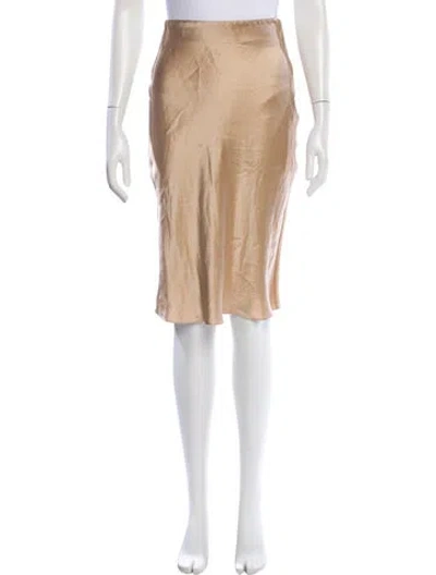 Pre-owned Frame Silk Knee-length Skirt In Neutral