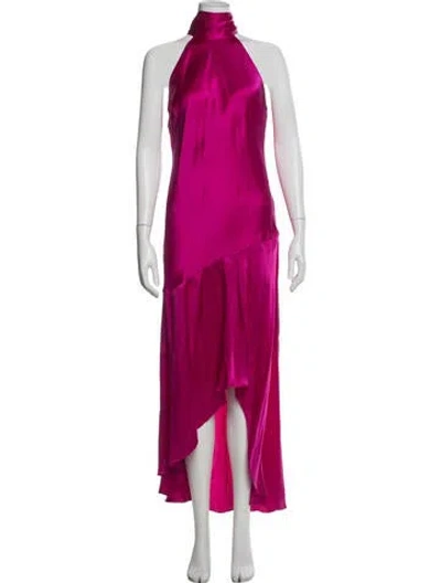 Pre-owned Frame Silk Long Dress In Pink