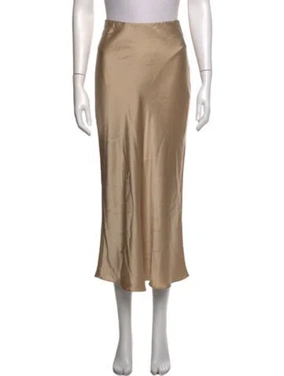 Pre-owned Frame Silk Midi Length Skirt In Neutrals