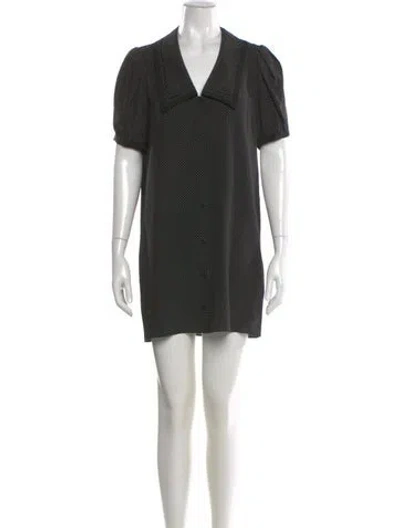 Pre-owned Frame Silk Mini Dress In Black