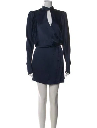 Pre-owned Frame Silk Mini Dress In Black