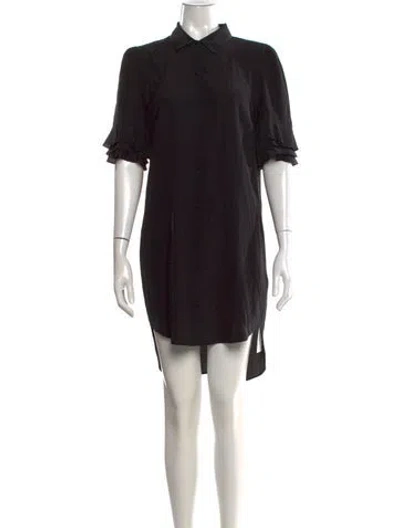 Pre-owned Frame Silk Mini Dress In Black