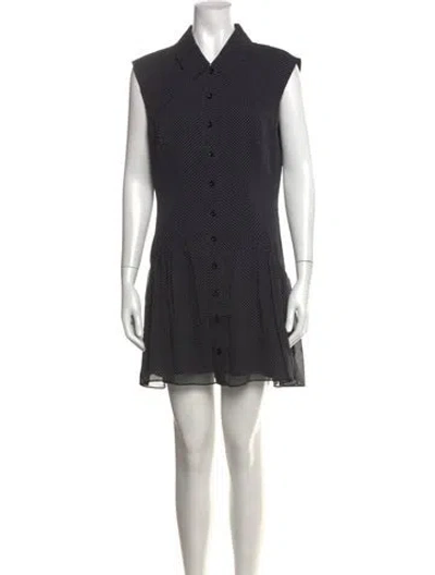 Pre-owned Frame Silk Mini Dress In Black