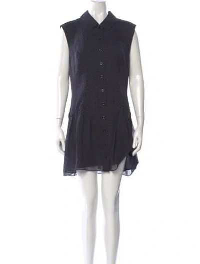 Pre-owned Frame Silk Mini Dress In Blue