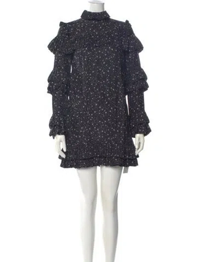 Pre-owned Frame Silk Mini Dress In Blue