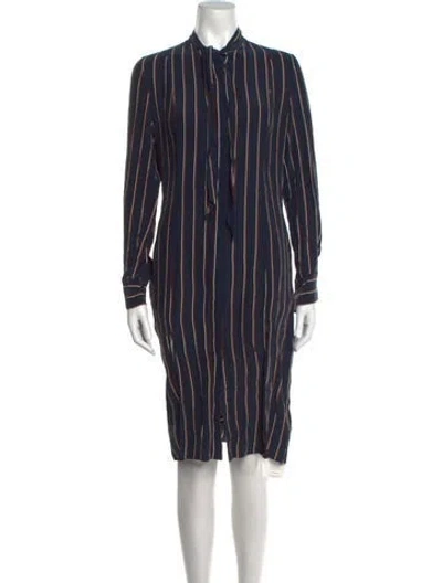 Pre-owned Frame Silk Mini Dress In Blue