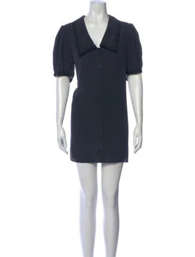 Pre-owned Frame Silk Mini Dress In Blue