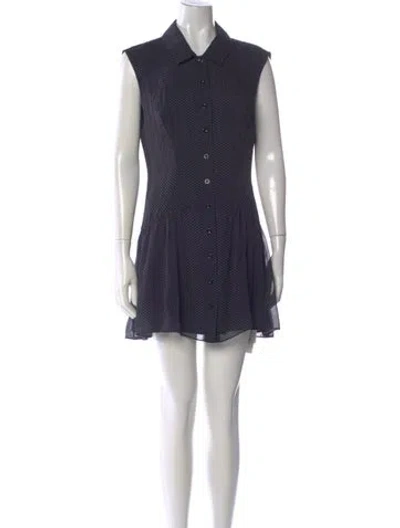 Pre-owned Frame Silk Mini Dress In Blue