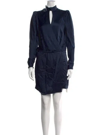 Pre-owned Frame Silk Mini Dress In Blue