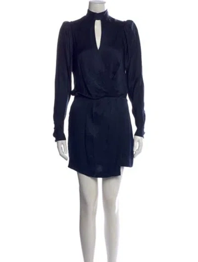 Pre-owned Frame Silk Mini Dress In Blue