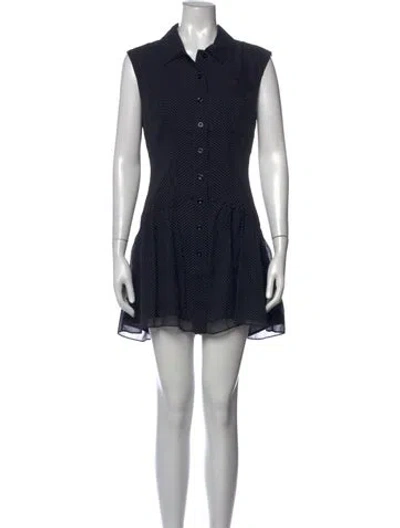 Pre-owned Frame Silk Mini Dress In Blue