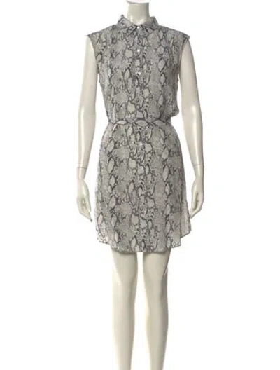 Pre-owned Frame Silk Mini Dress In Multi