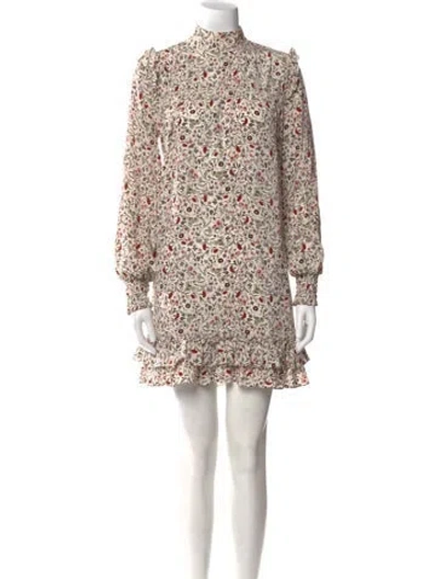 Pre-owned Frame Silk Mini Dress In Neutral