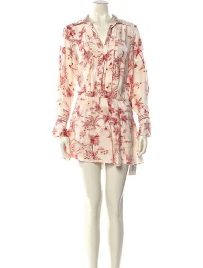 Pre-owned Frame Silk Mini Dress In Neutral