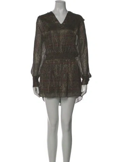 Pre-owned Frame Silk Mini Dress In Silver