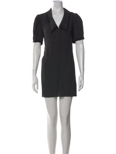Pre-owned Frame Silk Mini Dress W/ Tags In Black