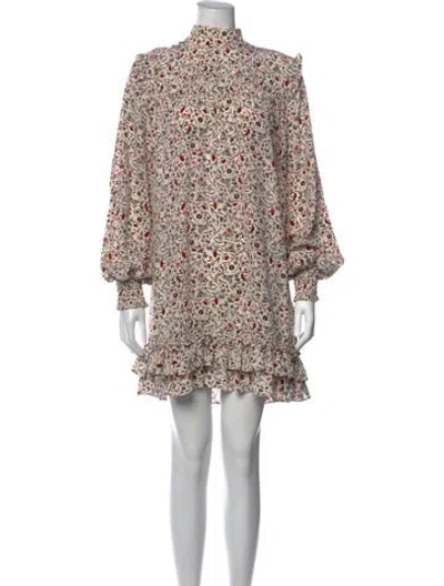 Pre-owned Frame Silk Mini Dress In White