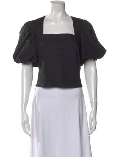 Pre-owned Frame Silk Mock Neck Top W/ Tags In Black