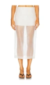 Frame The Silk Organza Maxi Skirt In 雪白
