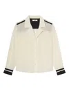 Frame Silk Pajama Shirt In White