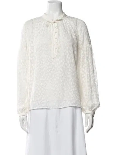 Pre-owned Frame Silk Patterned Blouse In Multi