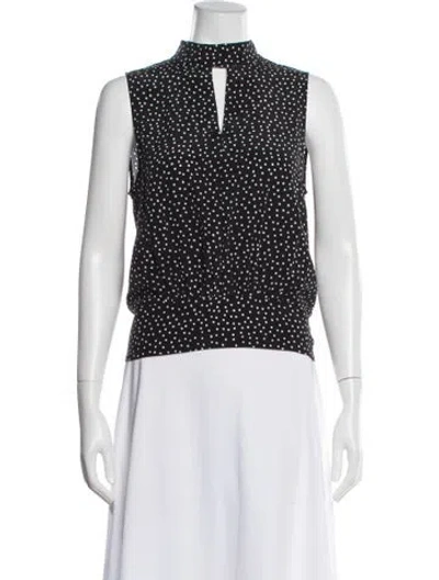 Pre-owned Frame Silk Polka Dot Print Top In Multi