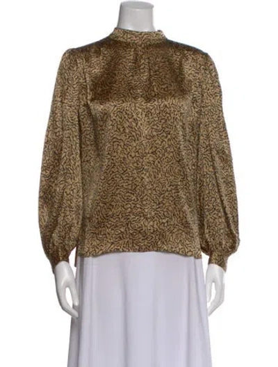 Pre-owned Frame Silk Printed Blouse In Multi