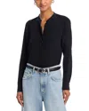 Frame Band Collar Silk Button-up Shirt In Black