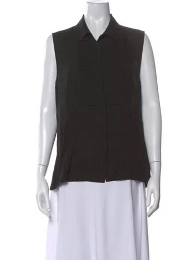Pre-owned Frame Silk Sleeveless Blouse In Black