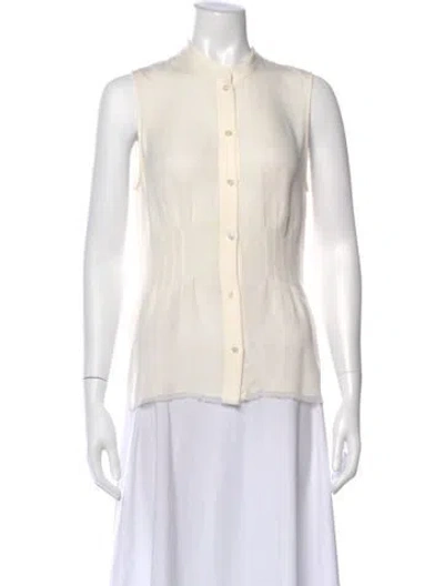Pre-owned Frame Silk Sleeveless Blouse In Neutral