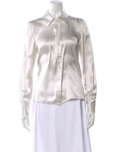 Pre-owned Frame Silk Striped Blouse