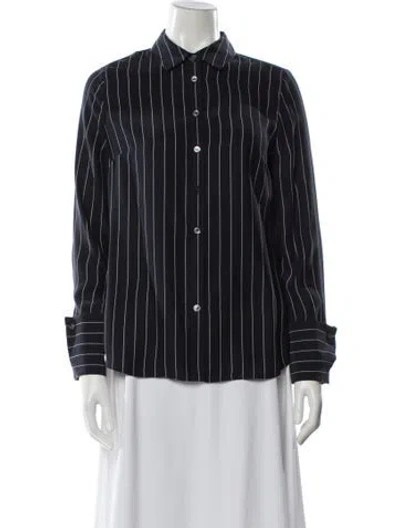 Pre-owned Frame Silk Striped Blouse In Multi