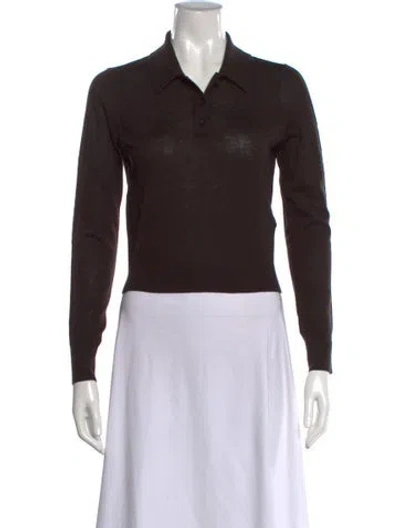 Pre-owned Frame Silk Sweater In Brown