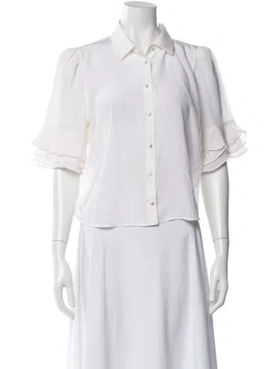 Pre-owned Frame Silk Sweater In White