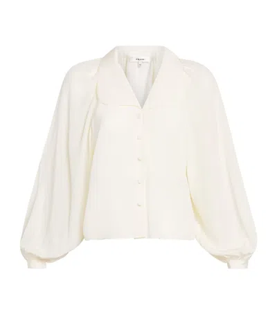 Frame Silk The Gala Shirt In Ivory