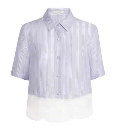 Frame Silk The Stripe Lace Shirt